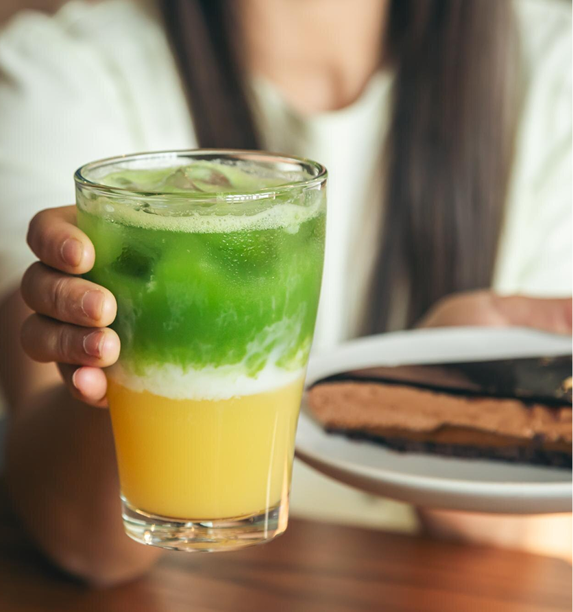 Mango Matcha Iced Latte - Teacle 